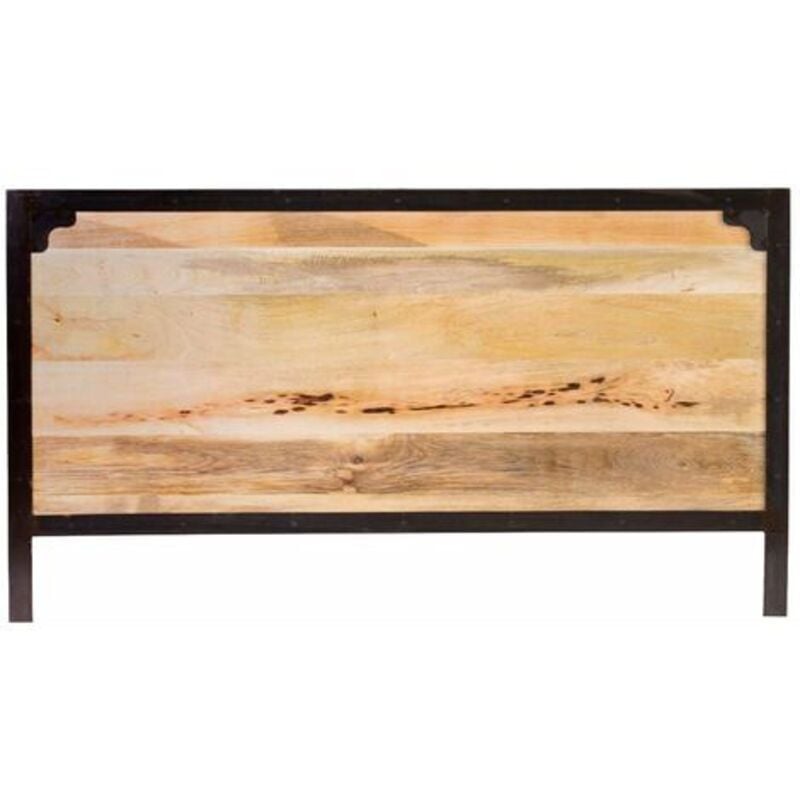 Tête de lit en bois manguier massif et métal noir L165 cm industria