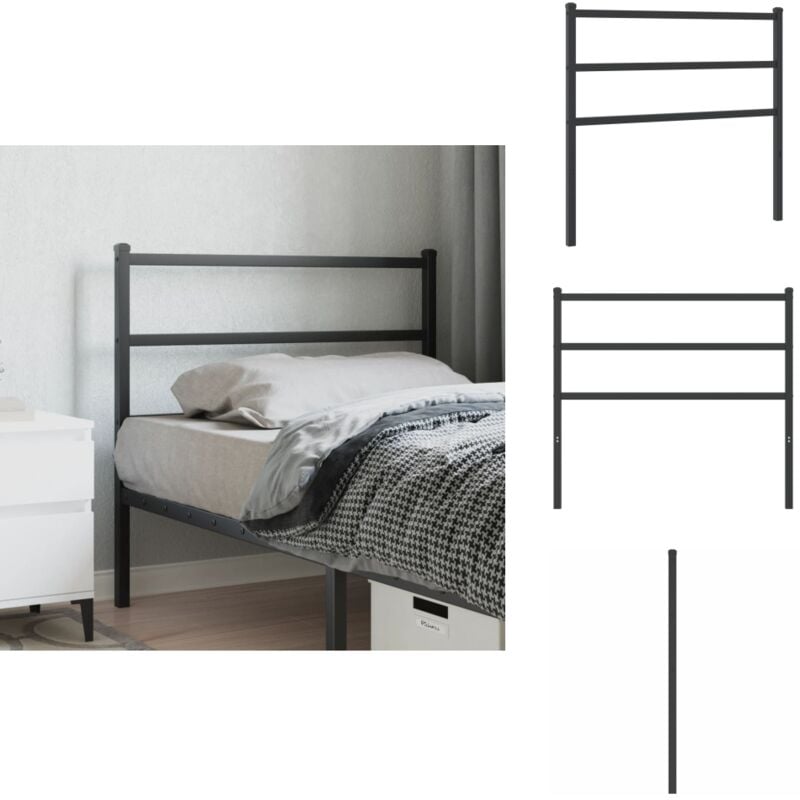 Tête de lit métal noir 100 cm - Tête De Lit - Lit Simple - Tête De Lit Métal - Tête De Lit Noire - Meuble Chambre