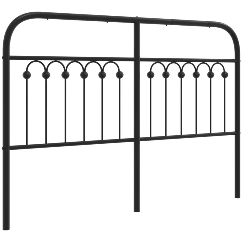 Tête de lit métal noir 135 cm Vidaxl