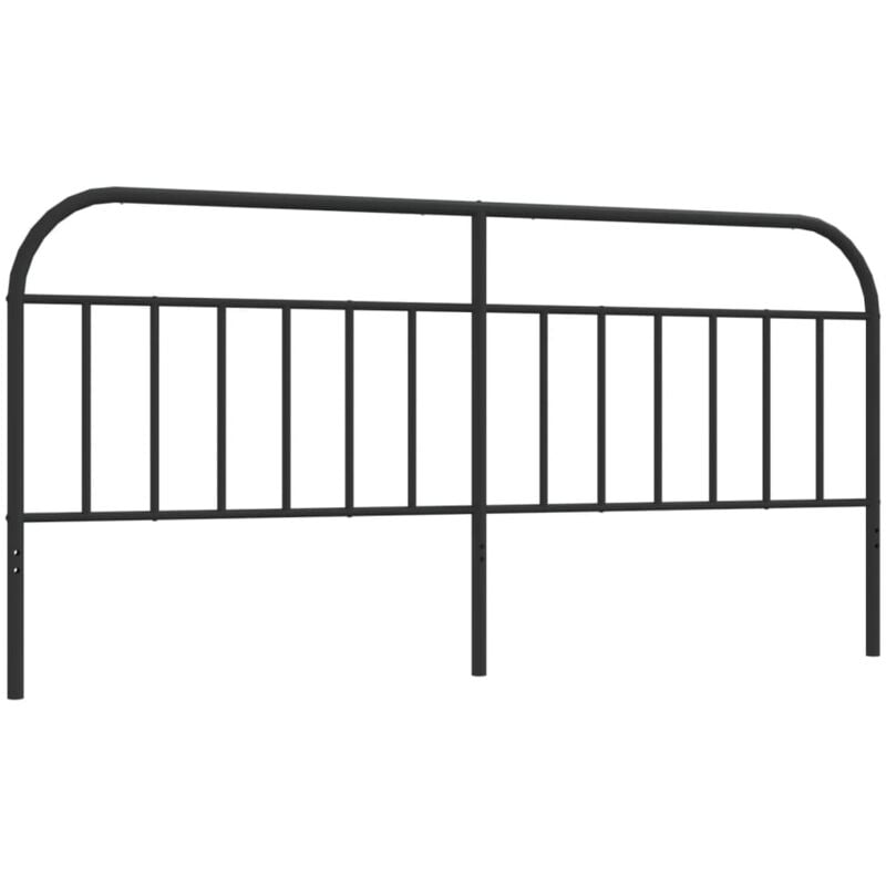 Tête de lit métal noir 200 cm - Vidaxl