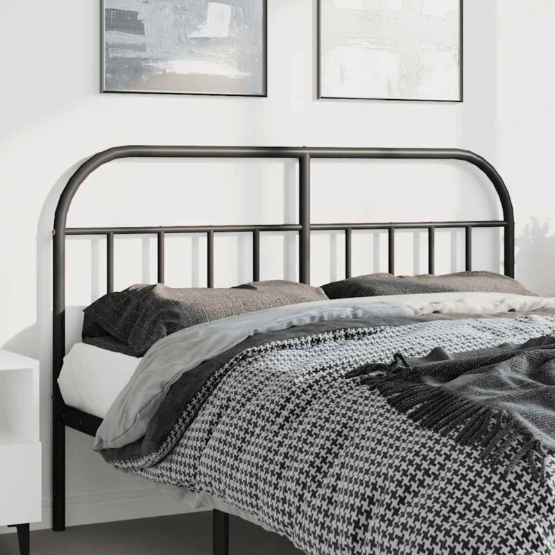 Furniture Limited - Tête de lit métal noir 150 cm