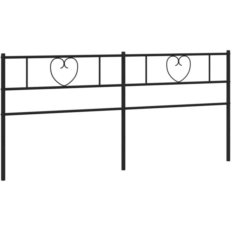 Tête de lit métal noir 200 cm