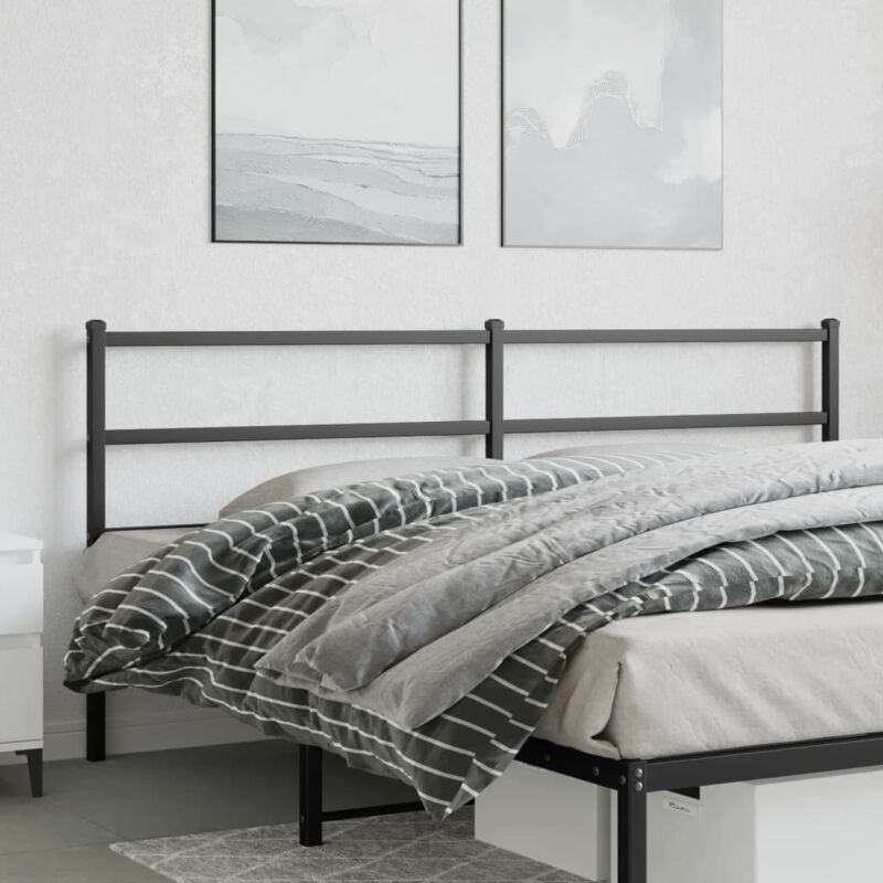 Tête de lit métal noir 180 cm - Vidaxl