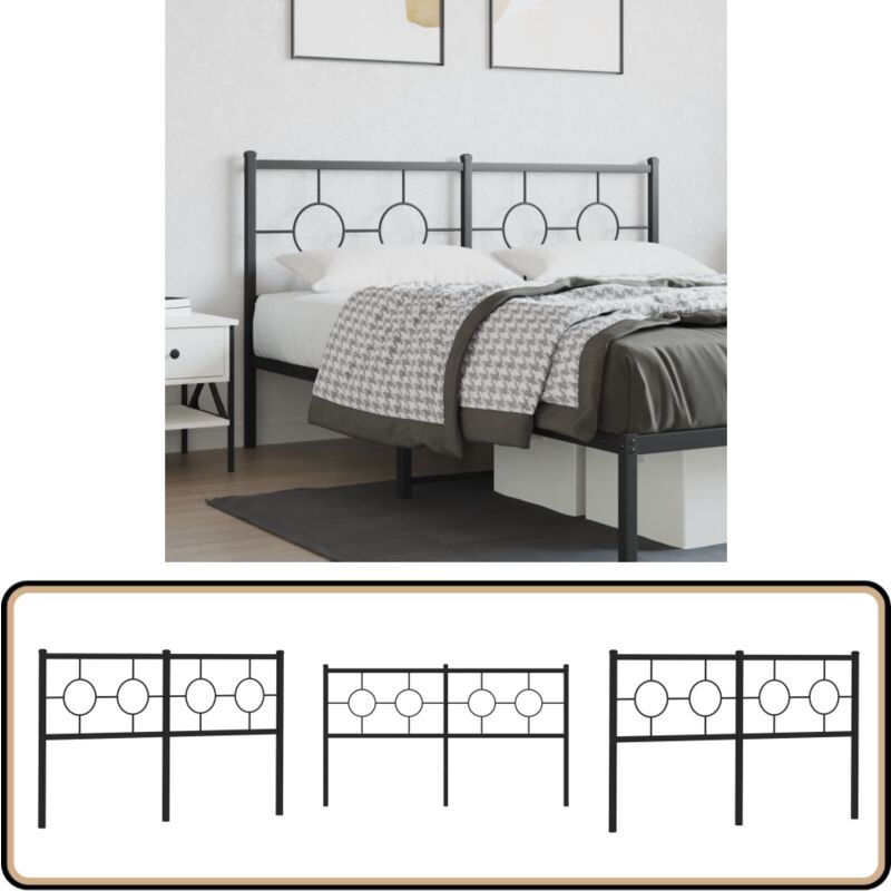 Tête de lit métal noir 160 cm - Tête De Lit - Lit Double - Tête De Lit Métal - Tête De Lit Noire - Meuble Chambre
