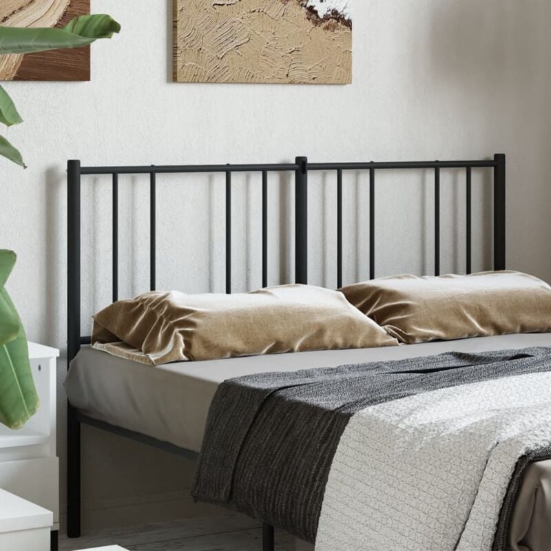 Tête de lit métal noir 140 cm Vidaxl