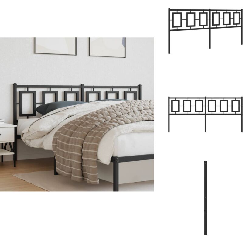 Tête de lit métal noir 180 cm - Tête De Lit - Tête De Lit Métal - Tête De Lit Noire - Literie - Meuble De Chambre