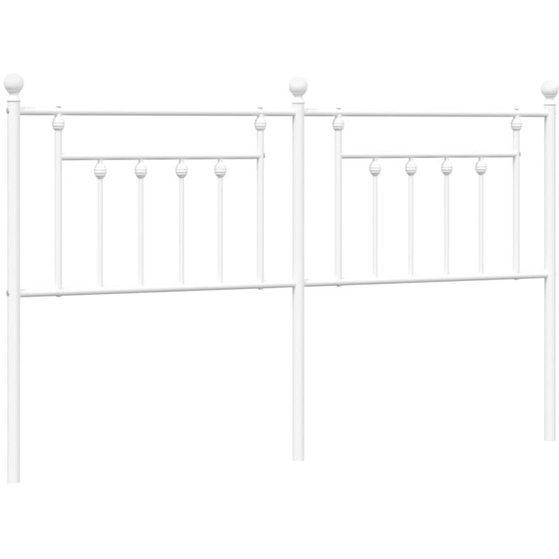 Tête de lit métal blanc 160 cm