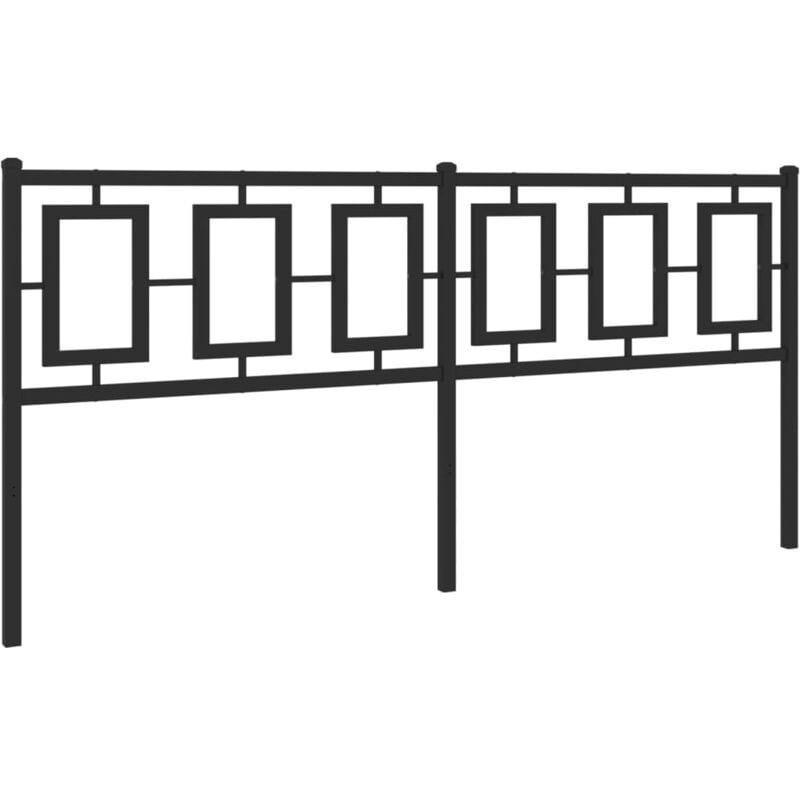 Tête de lit métal noir 180 cm - Vidaxl