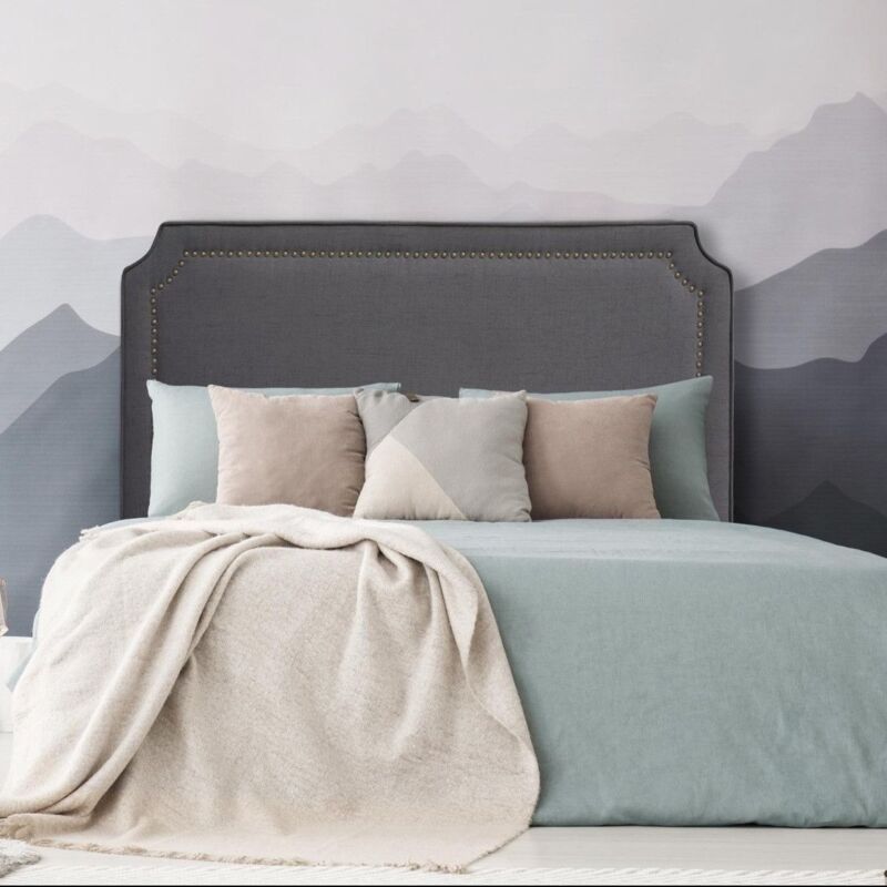 Cotecosy - Tête de lit Milana 180cm Tissu Gris Cotecosy - Tête de lit Milana 180cm Tissu Gris