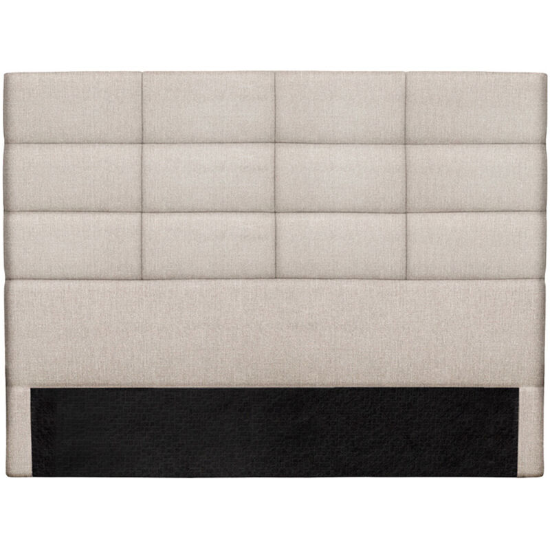 Tête de lit moderne en tissu beige naturel L160 cm anatole Tête de lit moderne en tissu beige naturel L160 cm anatole