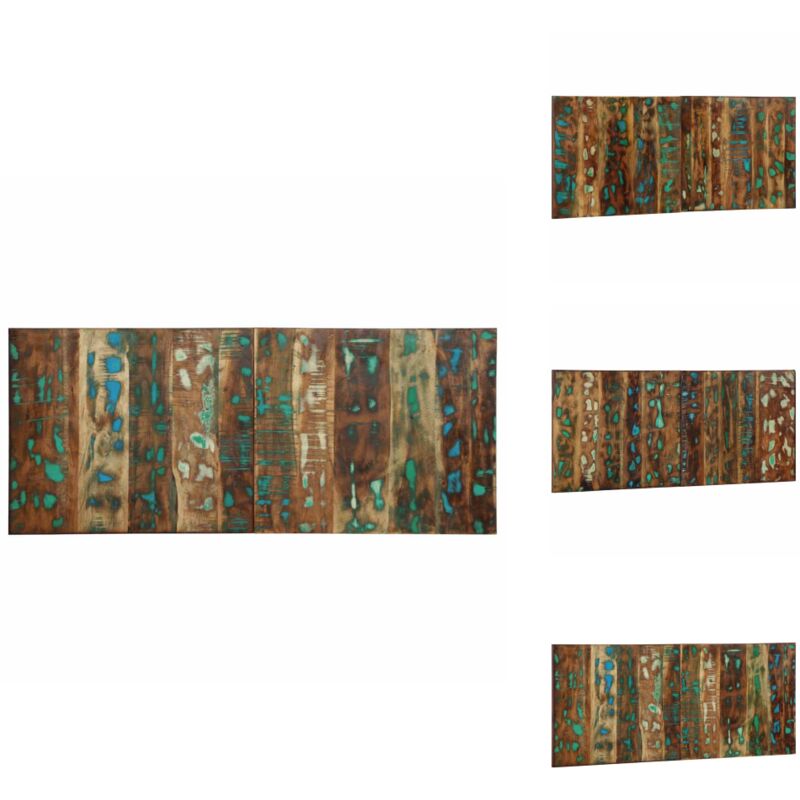 Tête de lit multicolore 120 cm bois massif récupération - Tête De Lit - Têtes De Lit - Panneau De Tête De Lit - Tête De Lit En Bois