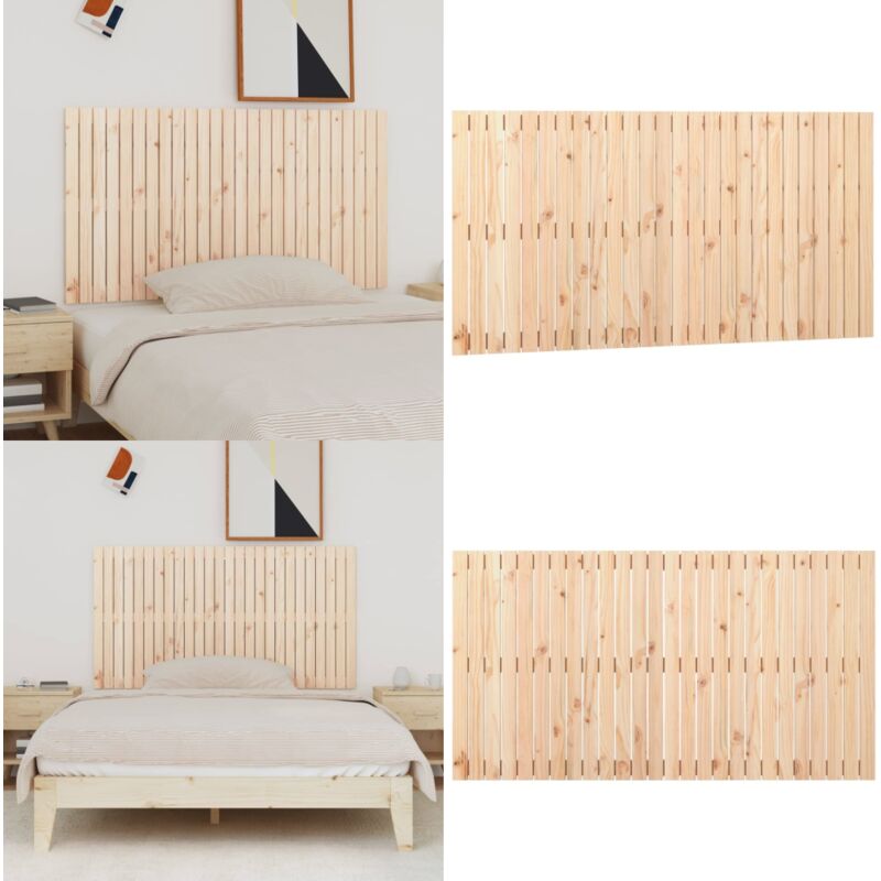 Vidaxl - Tête de lit murale 166x3x90 cm Bois massif de pin - Tête De Lit Murale - Tête De Lit Bois - Tête De Lit Design Classique - Support Lombaire