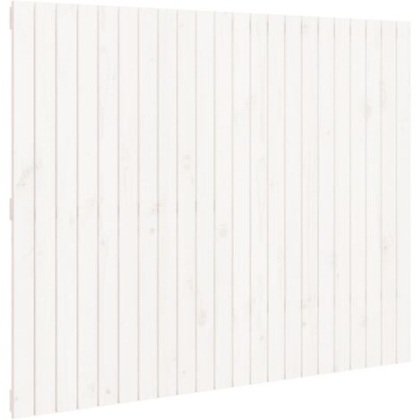 Tête de lit murale Blanc 140x3x110 cm Bois massif de pin