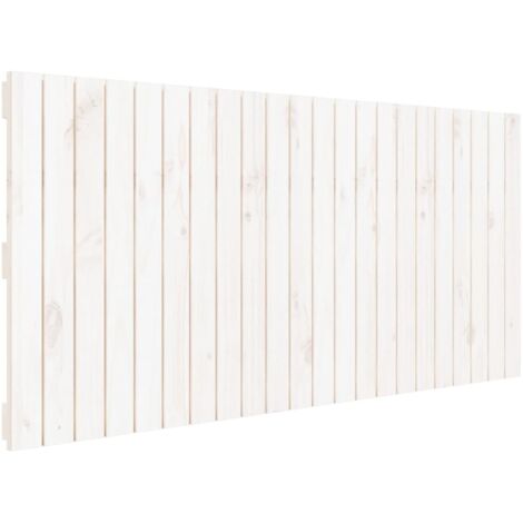 Tête de lit murale Blanc 140x3x60 cm Bois massif de pin