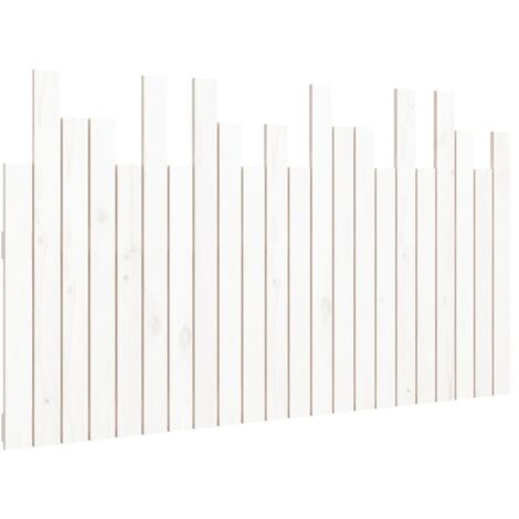 Tête de lit murale Blanc 140x3x80 cm Bois massif de pin