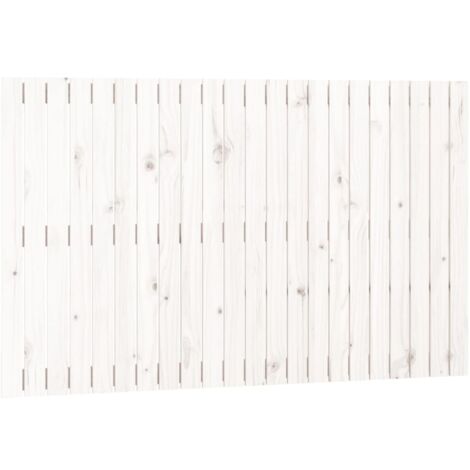 Tête de lit murale Blanc 140x3x90 cm Bois massif de pin