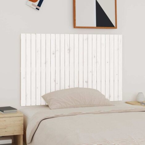 Tête de lit murale Blanc 140x3x90 cm Bois massif de pin vidaXL