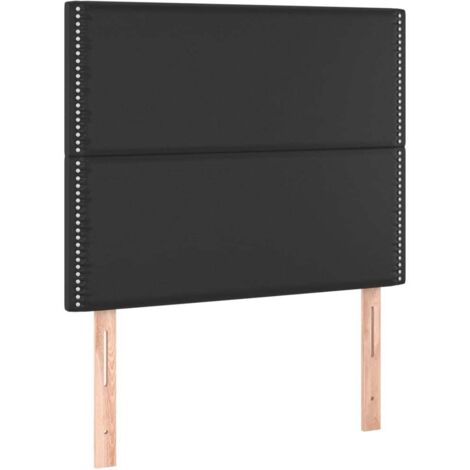 Tête de lit Noir 100x5x118/128 cm Similicuir