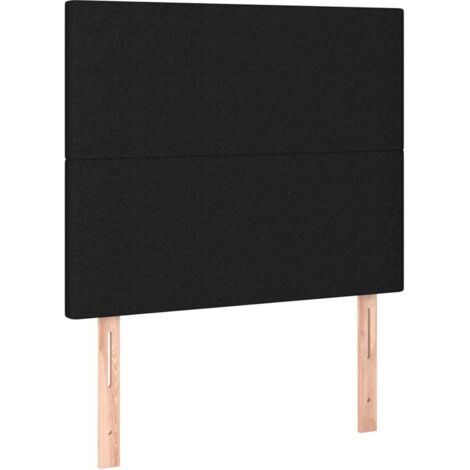 Tête de lit Noir 100x5x118/128 cm Tissu