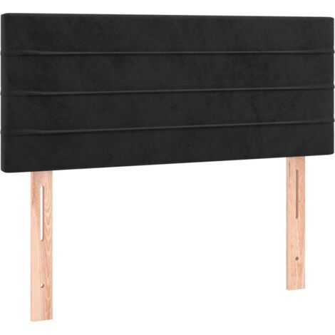 Tête de lit Noir 100x5x78/88 cm Velours