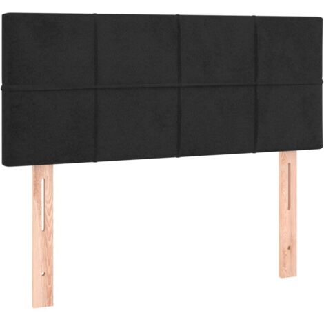 Tête de lit Noir 100x5x78/88 cm Velours