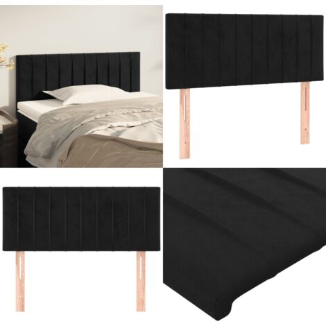 Tête de lit Noir 100x5x78/88 cm Velours - Tête De Lit - Literie - Meuble De Chambre - Velours - Noire - Home & Living