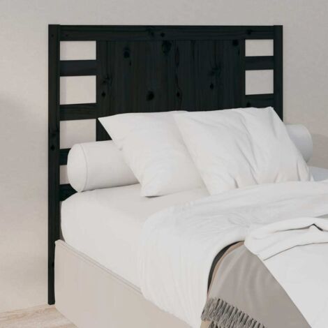 Tête de lit Noir 106x4x100 cm Bois massif de pin vidaXL