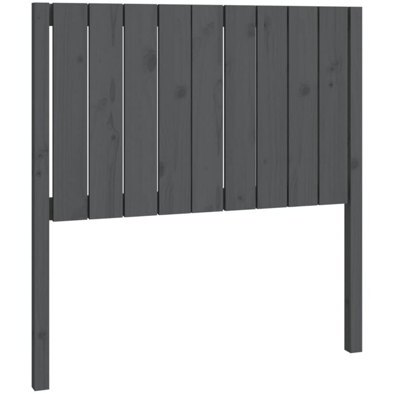 Vidaxl - Tête de lit Gris 95,5x4x100 cm Bois massif de pin