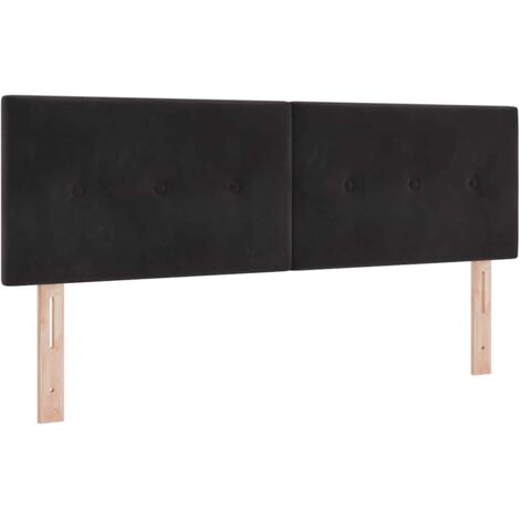 Tête de lit Noir 144 cm Velours