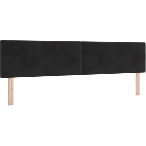 Tête de lit Noir 200 cm Velours