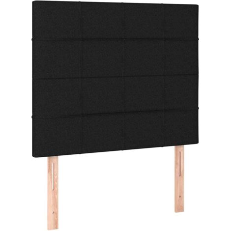Tête de lit Noir 80x5x118/128 cm Tissu
