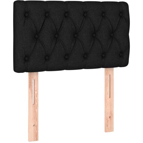 Tête de lit Noir 80x7x78/88 cm Tissu