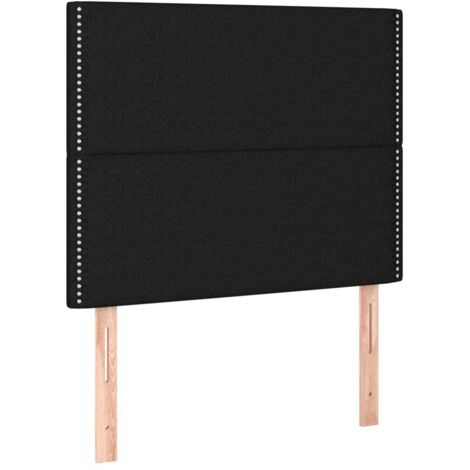 Tête de lit Noir 90x5x118/128 cm Tissu