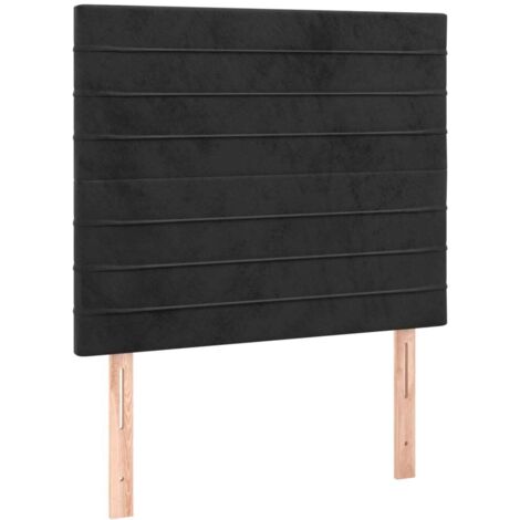 Tête de lit Noir 90x5x118/128 cm Velours