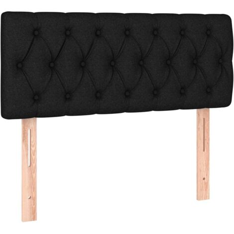 Tête de lit Noir 90x7x78/88 cm Tissu