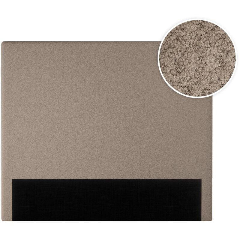 Loungitude - Tête de lit numa en tissu bouclette - Taupe - Largeur 160 cm