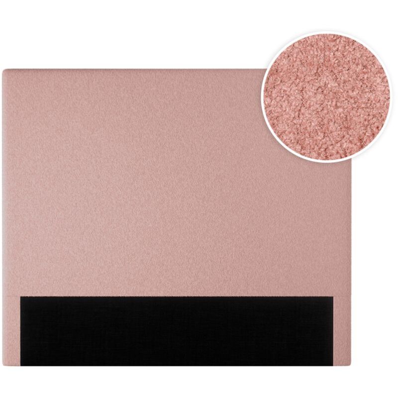 Tête de lit NUMA en tissu bouclette - Rose - Largeur 140 cm