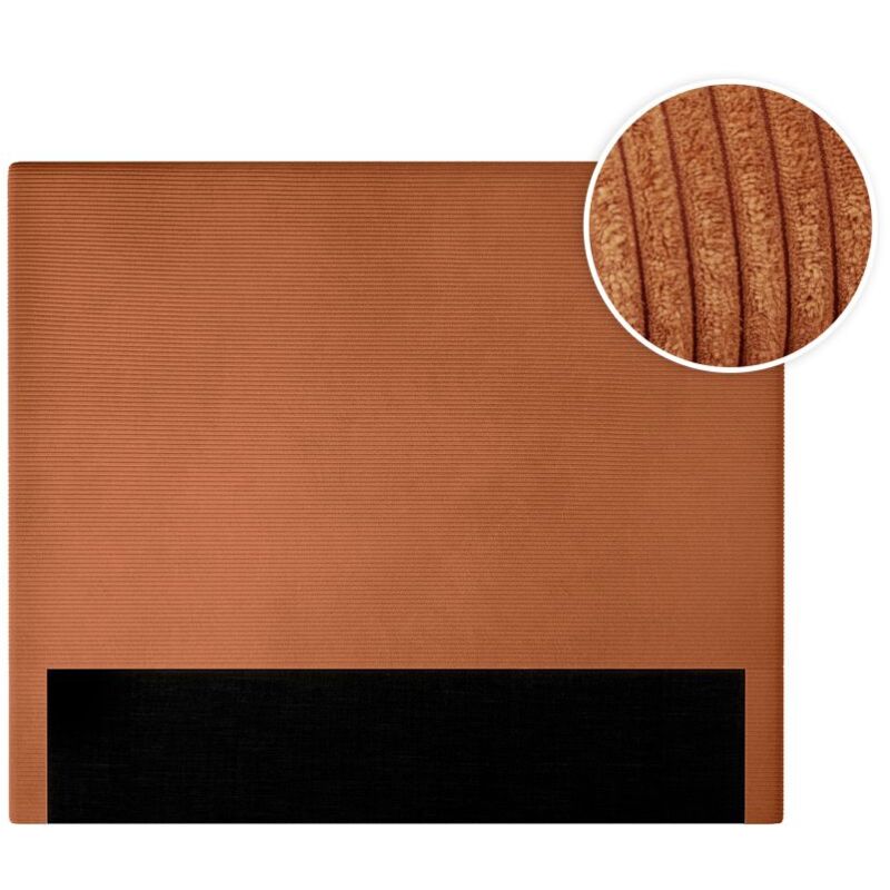 Tête de lit numa en velours côtelé - Terracotta - Largeur 160 cm