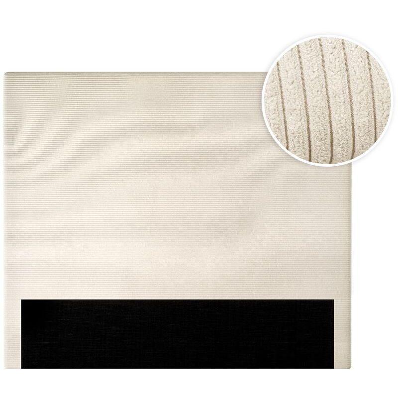 Tête de lit NUMA en velours côtelé - Beige - Largeur 140 cm