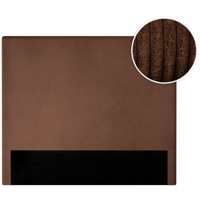 Tête de lit NUMA en velours côtelé - Marron - Largeur 140 cm
