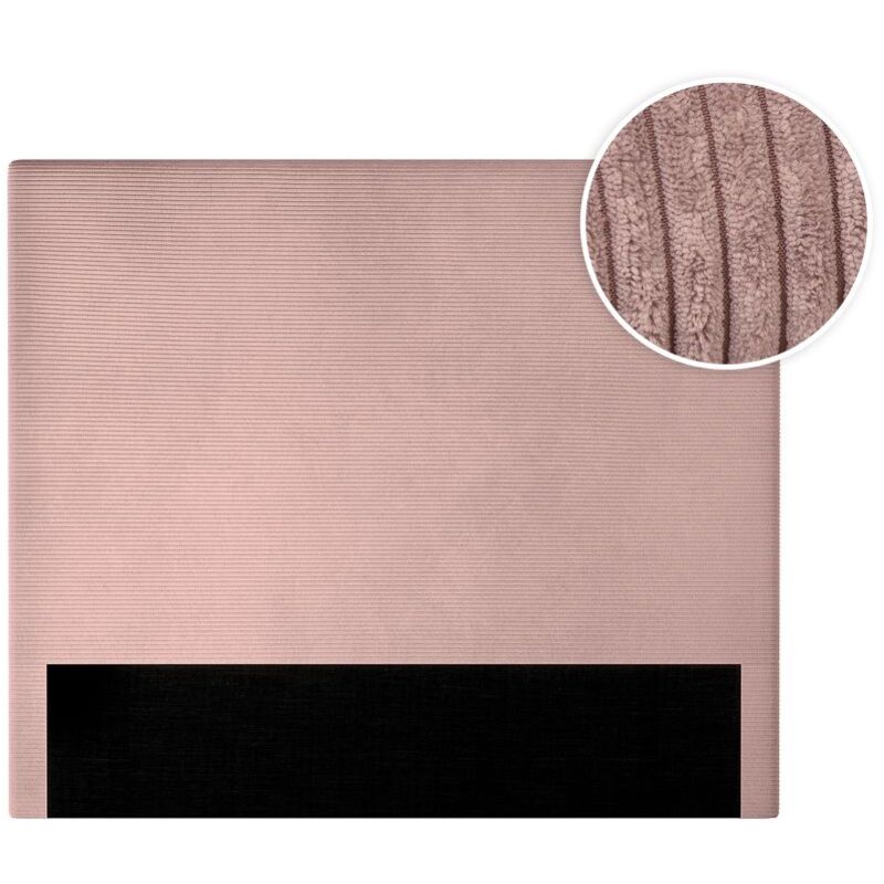 Loungitude - Tête de lit numa en velours côtelé - Rose - Largeur 160 cm