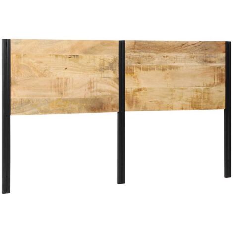 Tête de lit-Panneau de lit-Accessoire de Lit 180 cm bois massif manguier et fer 144193