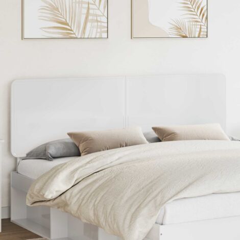Tête de lit-Panneau de lit Blanc Brillant 180 cm Bois d'ingénierie 525090