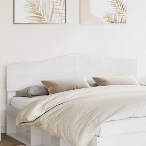 Tête de lit-Panneau de lit Blanc Brillant 180 cm Bois d'ingénierie 716352