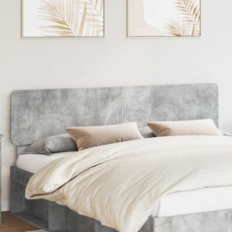 Tête de lit-Panneau de lit Gris béton 180 cm Bois d'ingénierie 501529