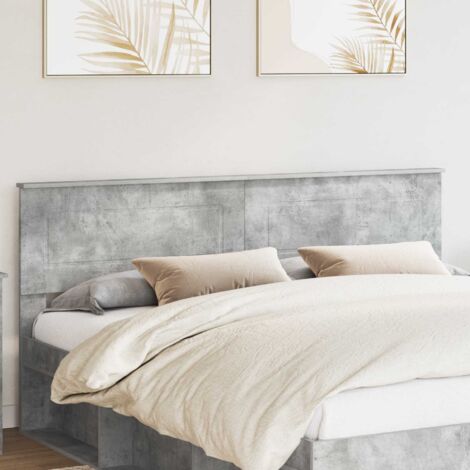 Tête de lit-Panneau de lit Gris béton 180 cm Bois d'ingénierie 667563
