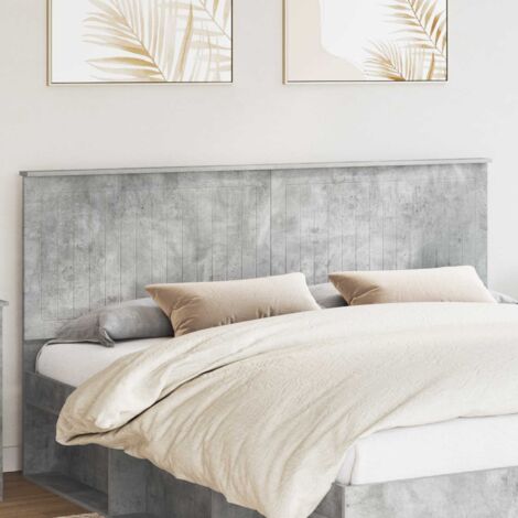 Tête de lit-Panneau de lit Gris béton 180 cm Bois d'ingénierie 882158