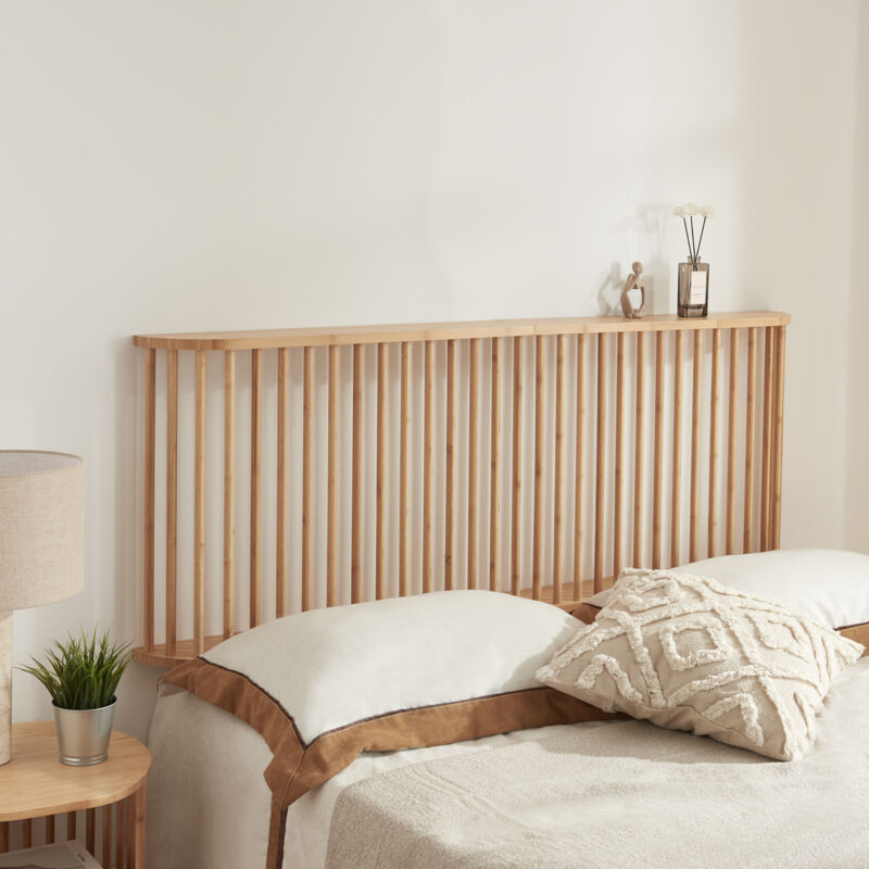 [en.casa] - tête de lit pomarkku bambou 160 x 15 x 60 cm naturel