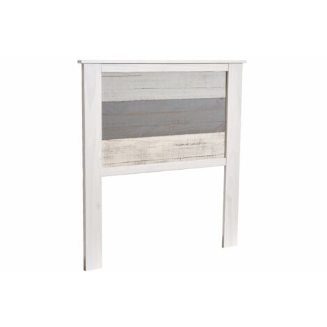 Tête de lit pour lit 90 cm en pin blanc, gris et beige - KINDA