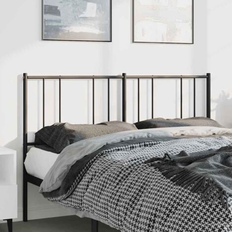 Tête de lit pour Lit adulte，Design industriel，Panneau de lit，Décoration murale métal noir 150 cm XZZ49132